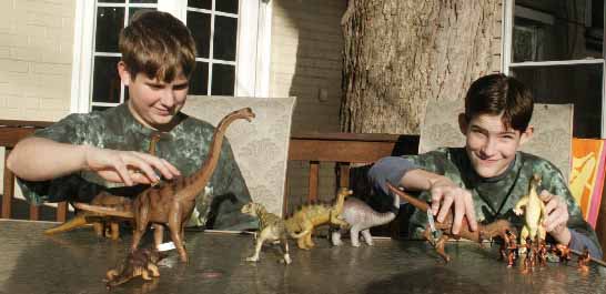 The Dino Boyz at work. The twins being Bully boys. 