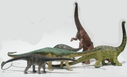 Diplodocus Carnegie 1989, 2008, Battat, Invicta, Toyway