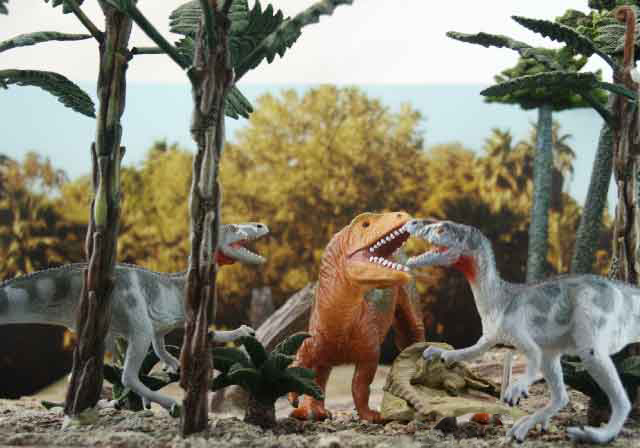 Carcharodontosaurus from Wild Safari and then the Carnegie Safari Deltadromeus