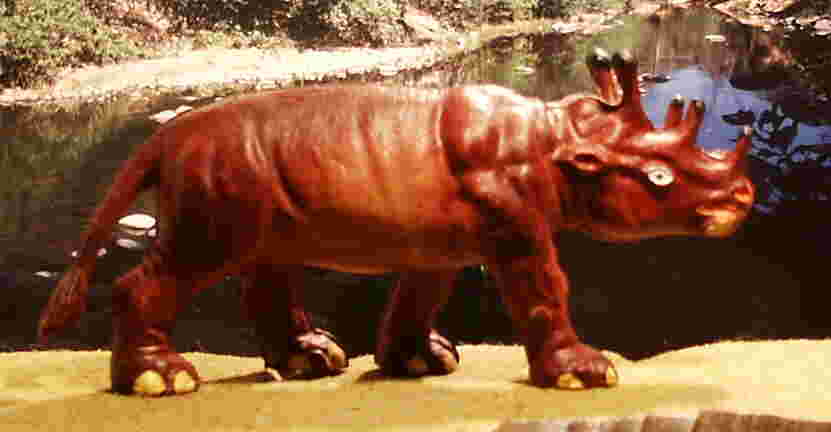 Starlux Uintatherium, Starlux and Bullyland have produced the widest range of prehistoric mammals of all the figure companies.