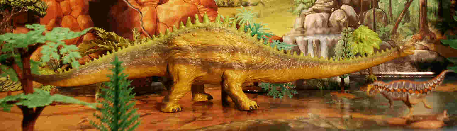 TS Toys figure the Diplodocus and a Kaiyodo Dino Tales version 4 Ceratosaurus