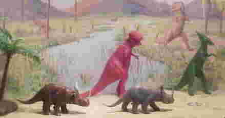 ROM Albertosaurus and MPC Styracosaurus. Marx Parasaurlophus Styracosaurus