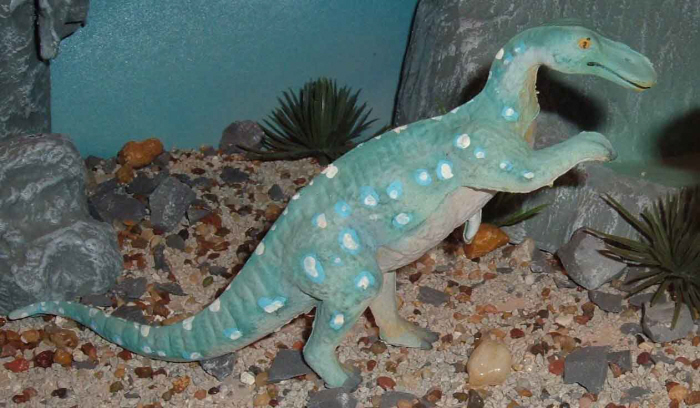 Marx Trachodon repaint and diorama by  Fred Hinojosa