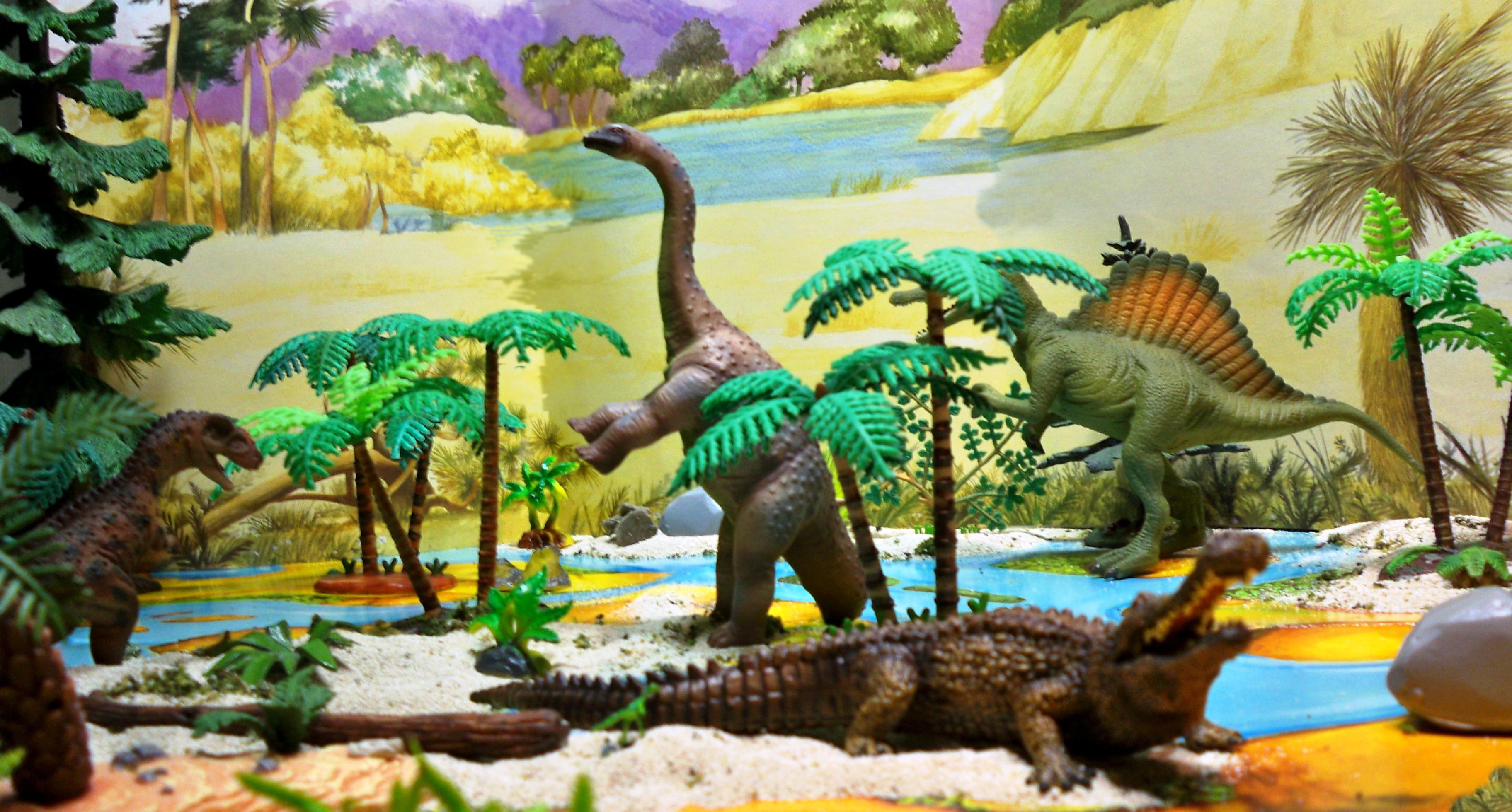 CollectA Spinosaurus, Sarcosuchus, Rugops, Paralititan
