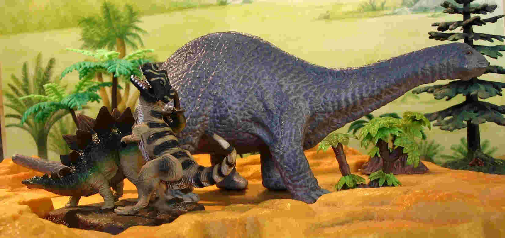 Apatosaurus Schleich Junior Stegosaurus Ceratosaurus Bandai